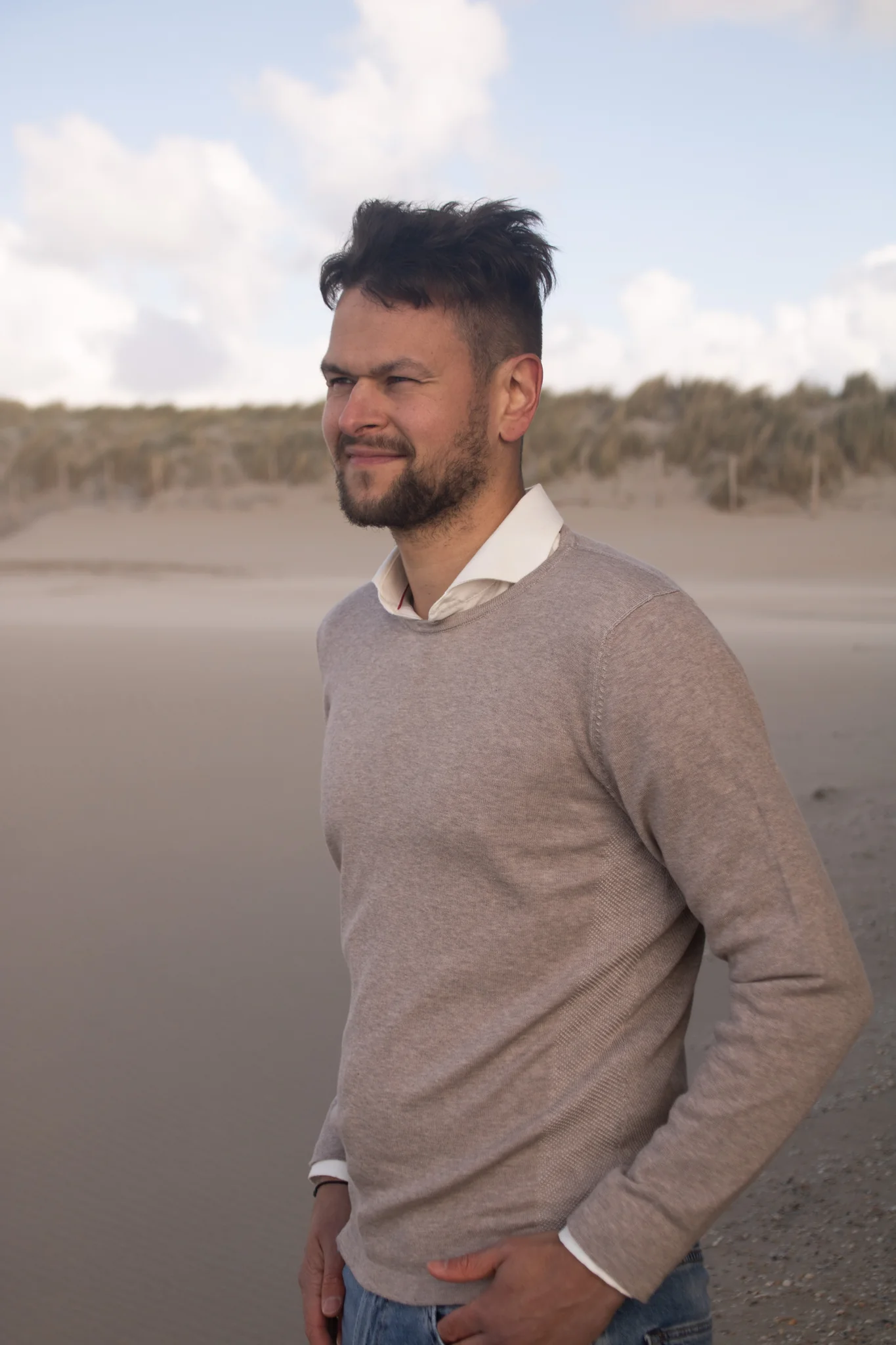 trui mario knit beige