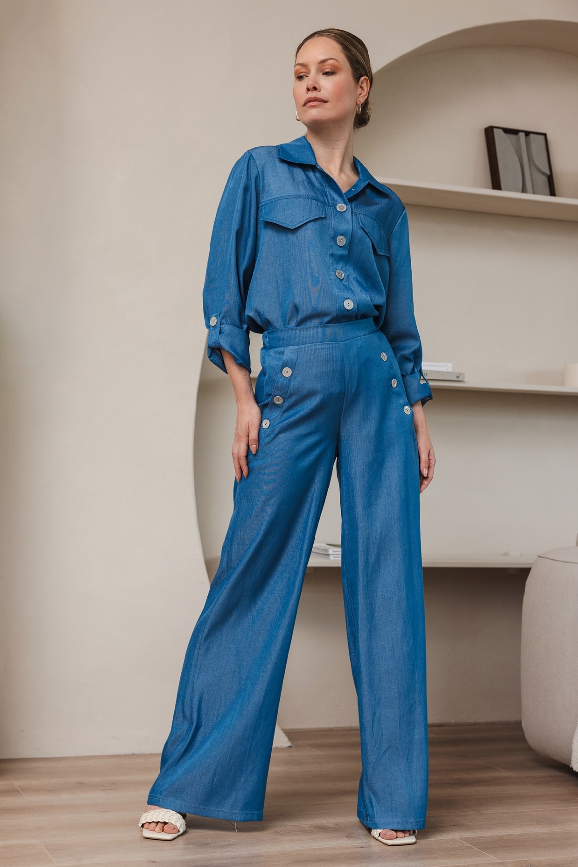 BR&DY TESS PANTS B0010 BLUE 400