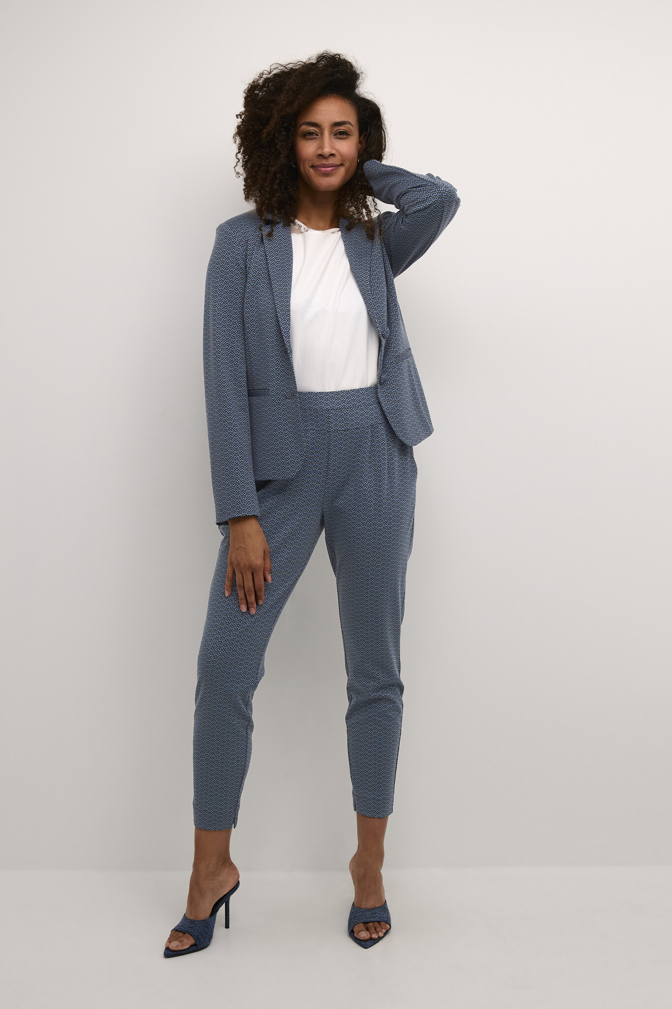 CREAM 10610340 Cranett pants captain geo dot