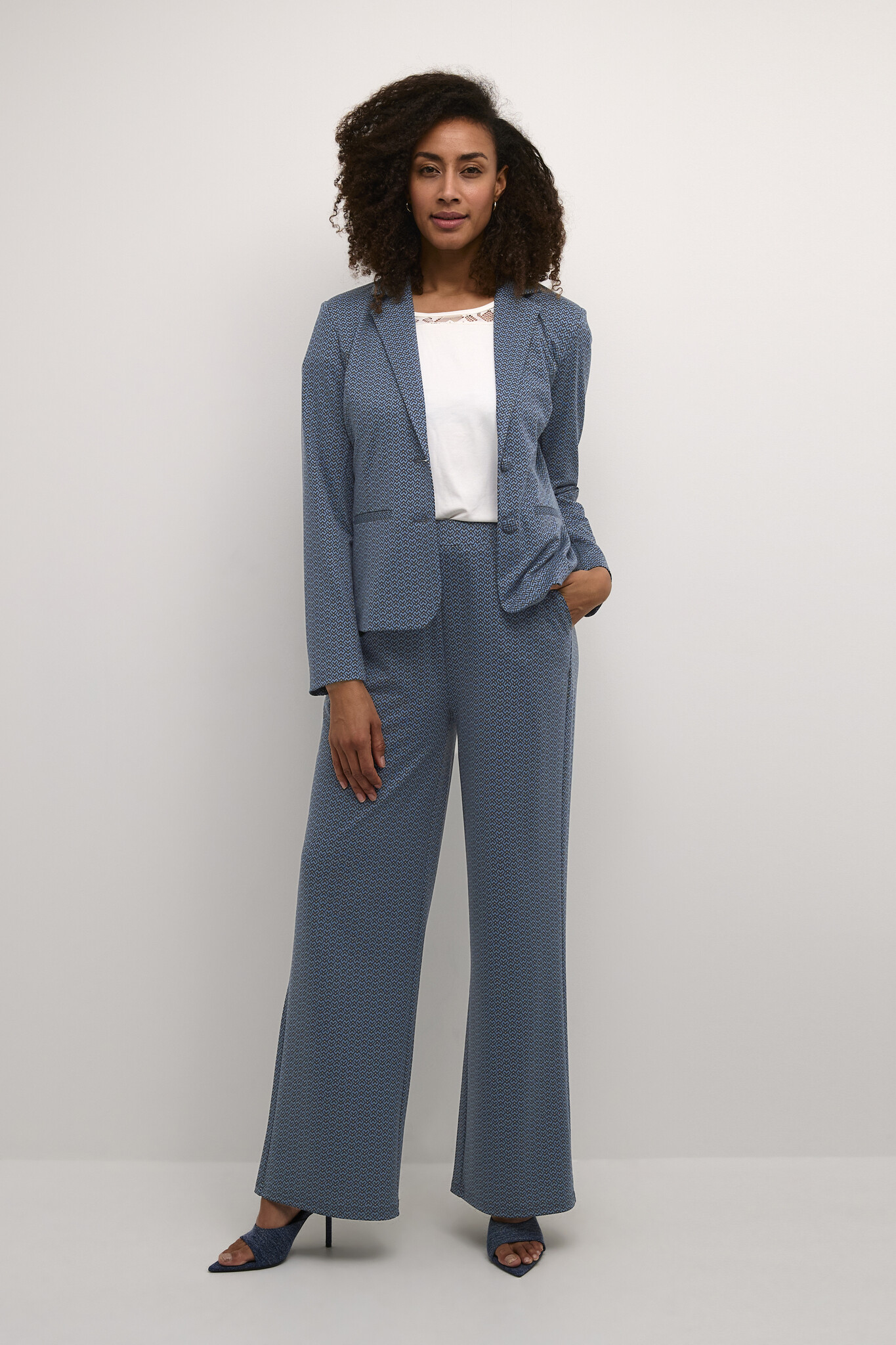 CREAM 10612047 Cranett wide pant captain geo dot