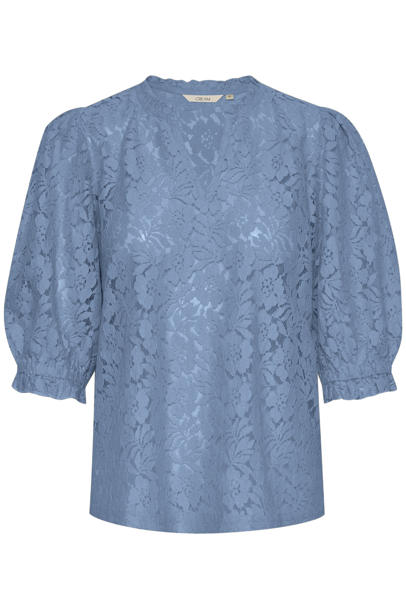 CREAM 10612448 Crkaspis lace blouse captain's blue
