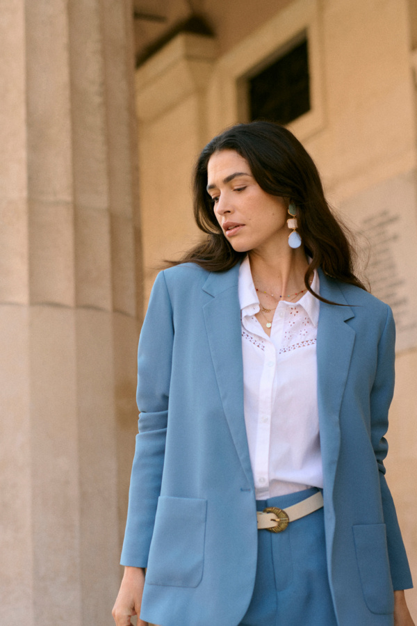 CREAM 10612562 Crcocamia ls blazer captain's blue