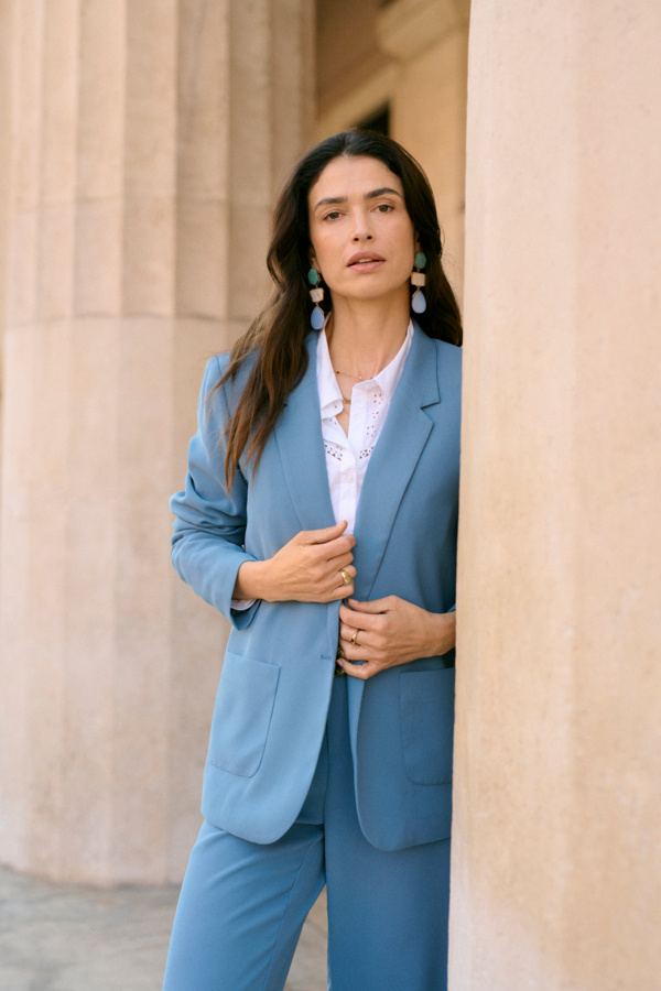 CREAM 10612562 Crcocamia ls blazer captain's blue