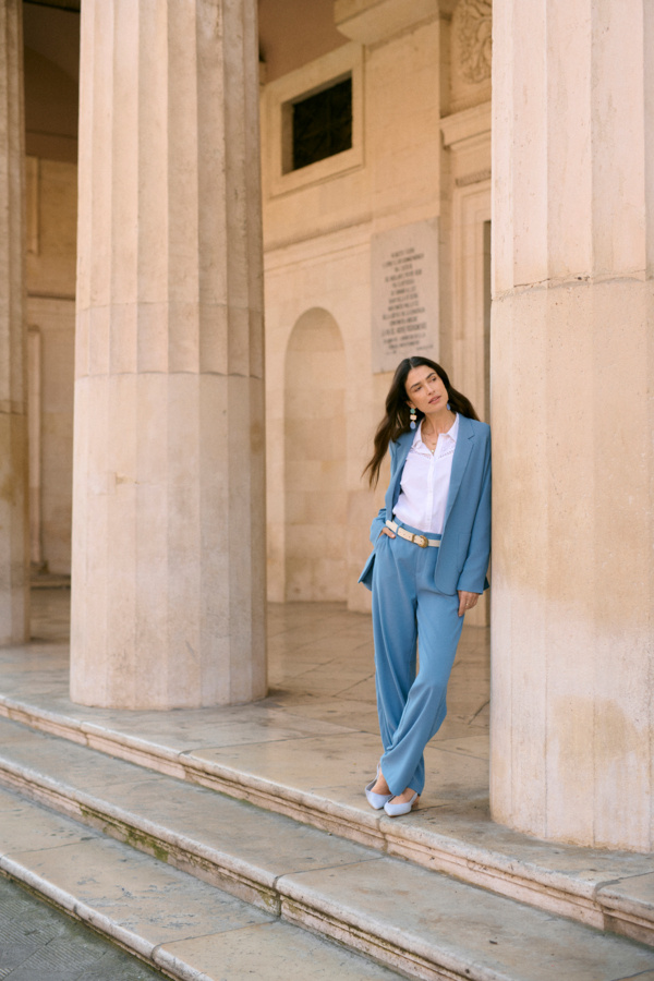 CREAM 10612562 Crcocamia ls blazer captain's blue