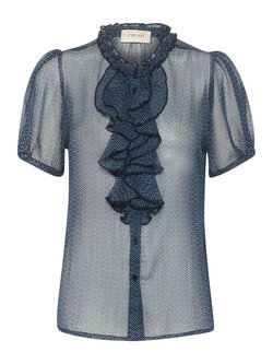 CREAM 10609766 Crkinia ss blouse captain geo dot