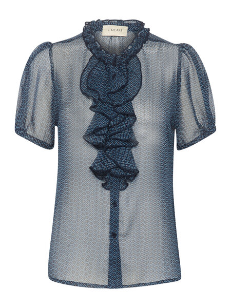 CREAM 10609766 Crkinia ss blouse captain geo dot
