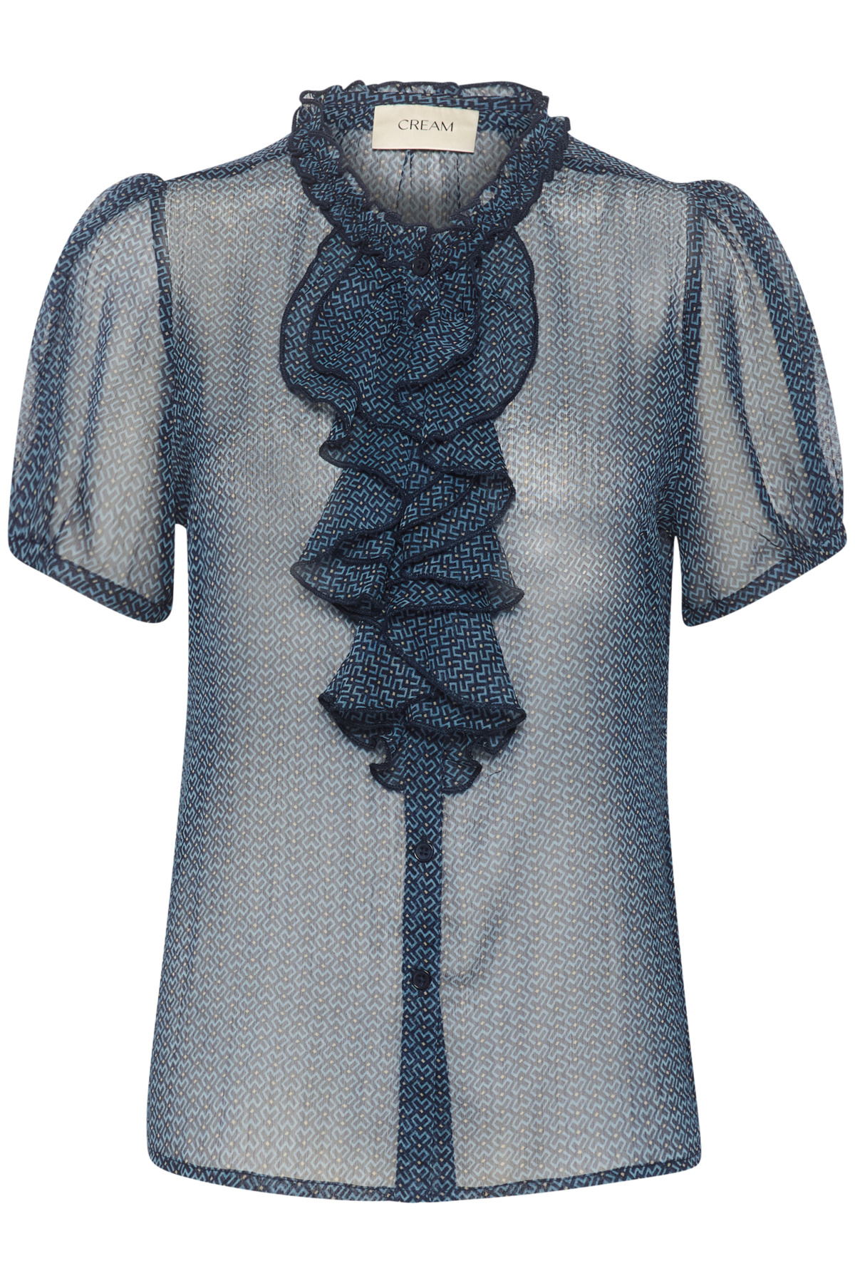 CREAM 10609766 Crkinia ss blouse captain geo dot