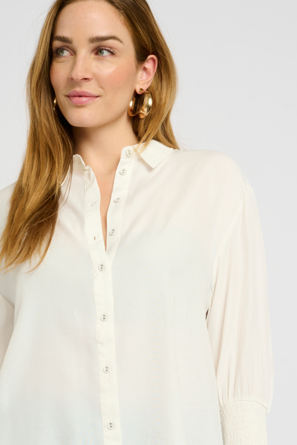 CREAM 10606063 Nolacr shirt chalk