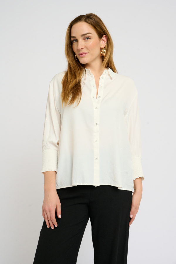 CREAM 10606063 Nolacr shirt chalk