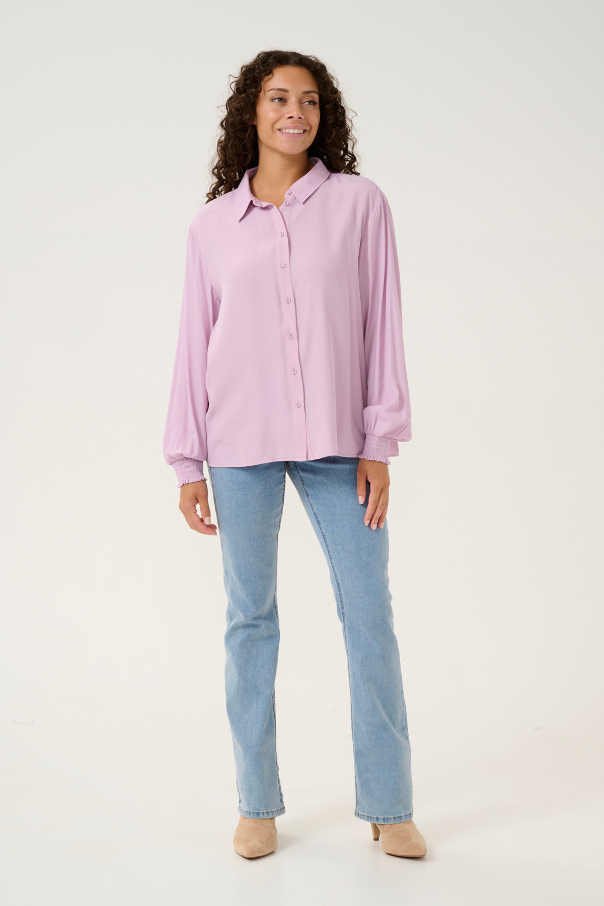 CREAM 10611978 Crnola long sleeve shirt dawn pink