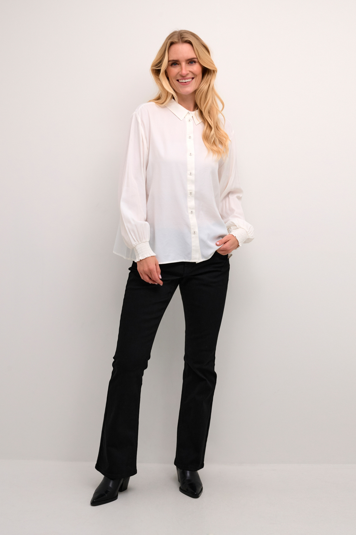 CREAM 10611978 Crnola long sleeve shirt snow white