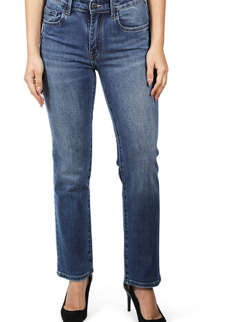 BIANCO 224927 Medium blue denim denim straight leg isabella long