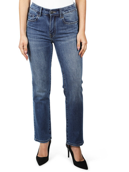 BIANCO 224927 Medium blue denim denim straight leg isabella long