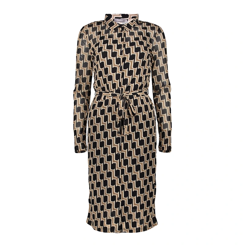 GEISHA 47580-14 Top mesh aop black/sand/off-white