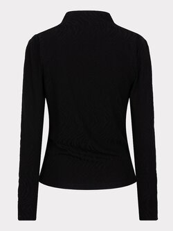 ESQUALO F24.30520 Top l/slve burn out animal black