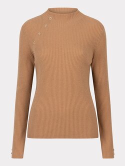 Esqualo F24.07526 Sweater col A-sym buttons brandy