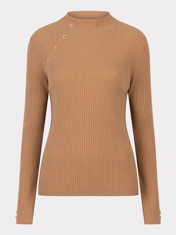 ESQUALO F24.07526 Sweater col A-sym buttons brandy