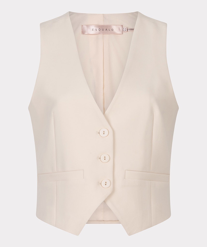ESQUALO F24.10546 Gilet short city beige