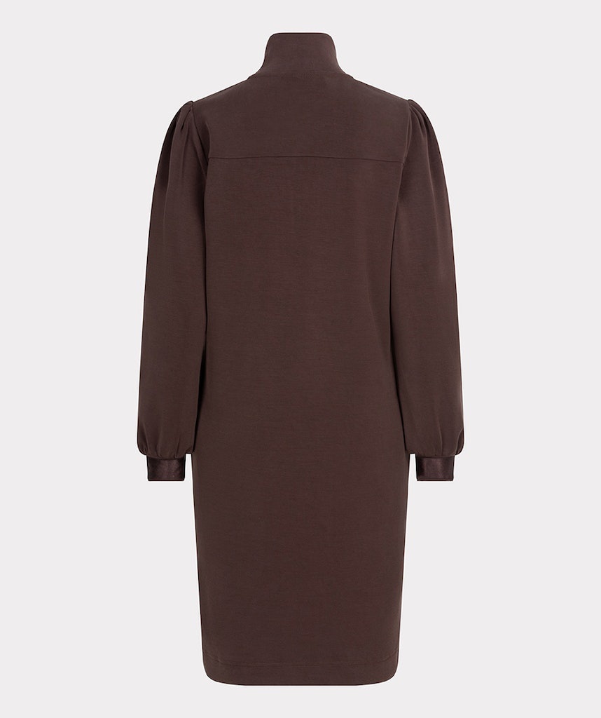 ESQUALO F24.05501 Dress zipp col modal chocolate