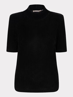 Esqualo F24.05515 Top turtle velours stretch black