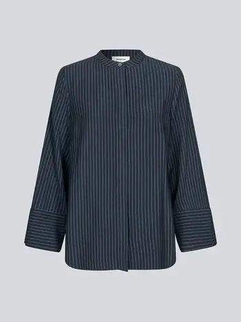 MODSTRÖM Navy Sky Pinstripe shirt