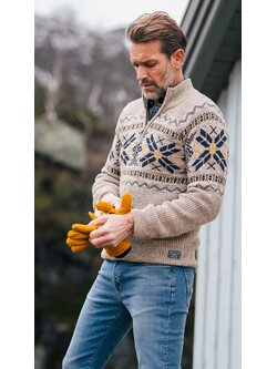 NZA NEW ZEALAND AUCKLAND 24KN408 Pullover half zip charles chestnut