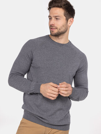 MEEDIN Meedin Ronde Hals Merino Grijs Melee