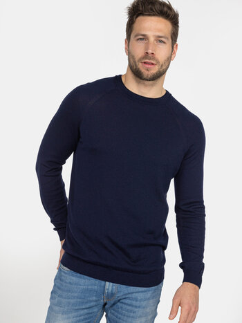 MEEDIN Meedin Ronde Hals Merino Navy