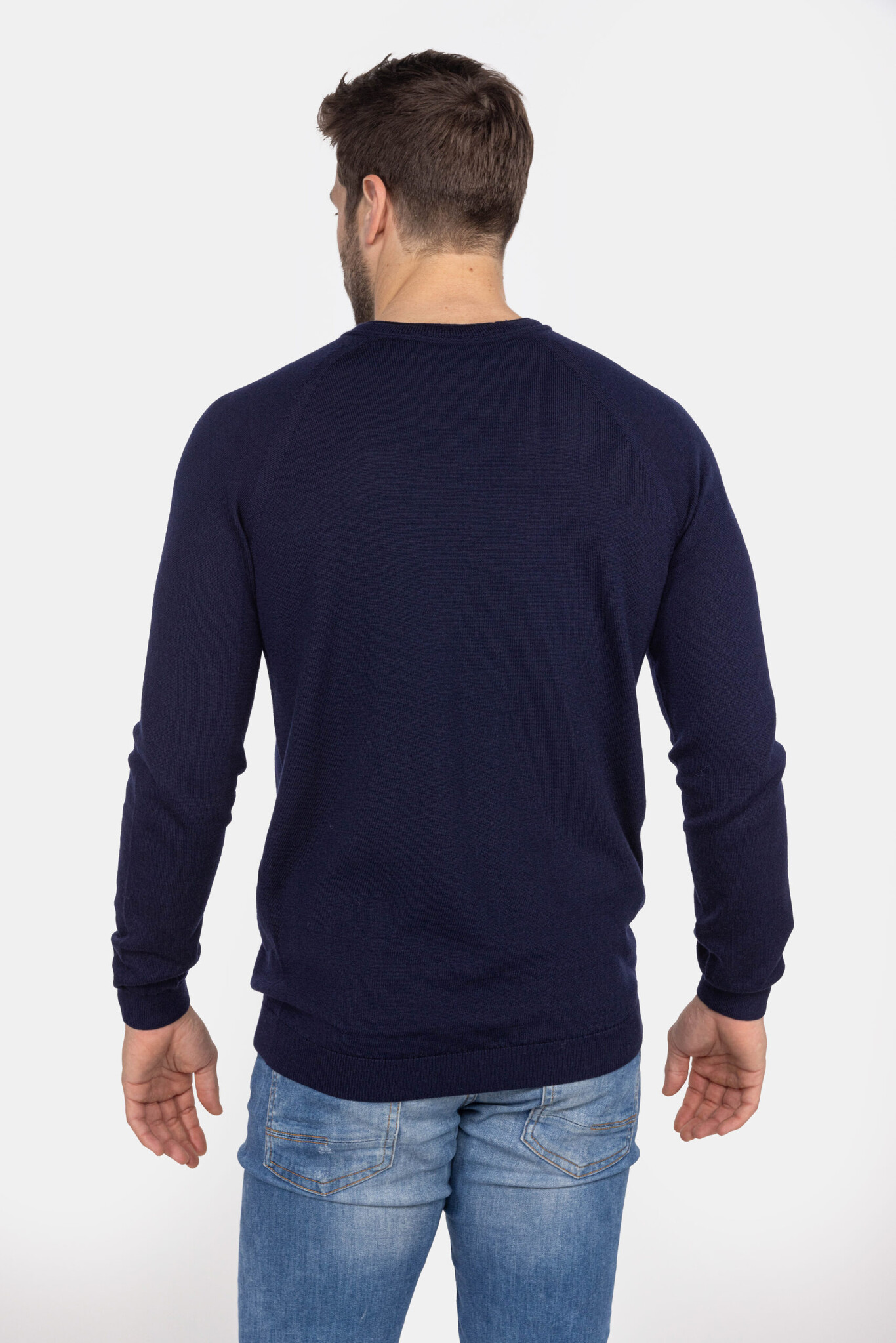 MEEDIN Meedin Ronde Hals Merino Navy