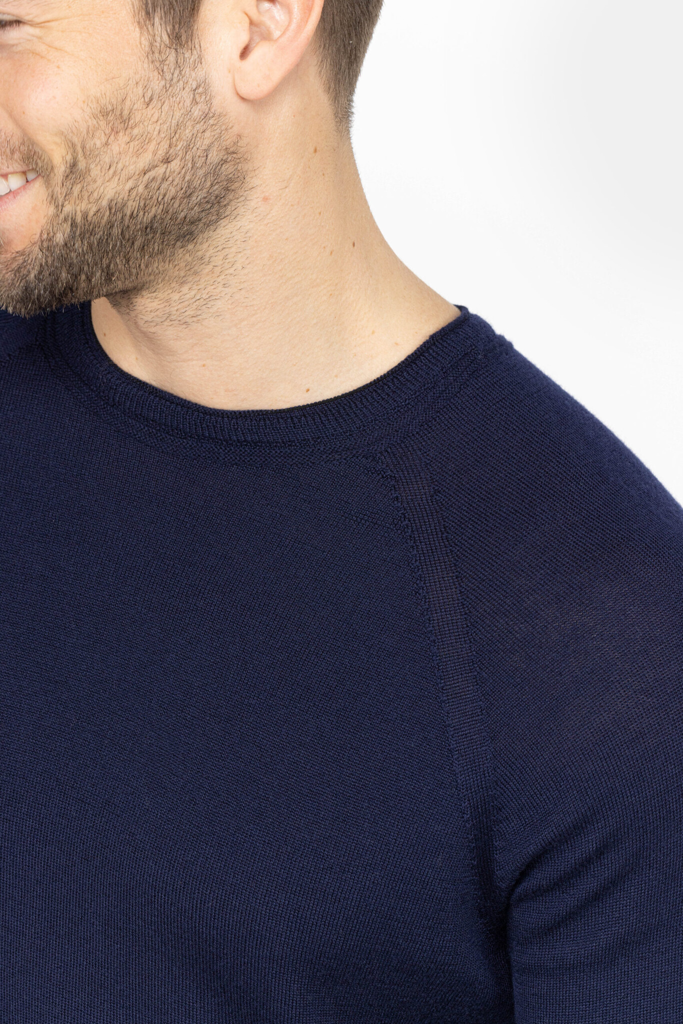 MEEDIN Meedin Ronde Hals Merino Navy