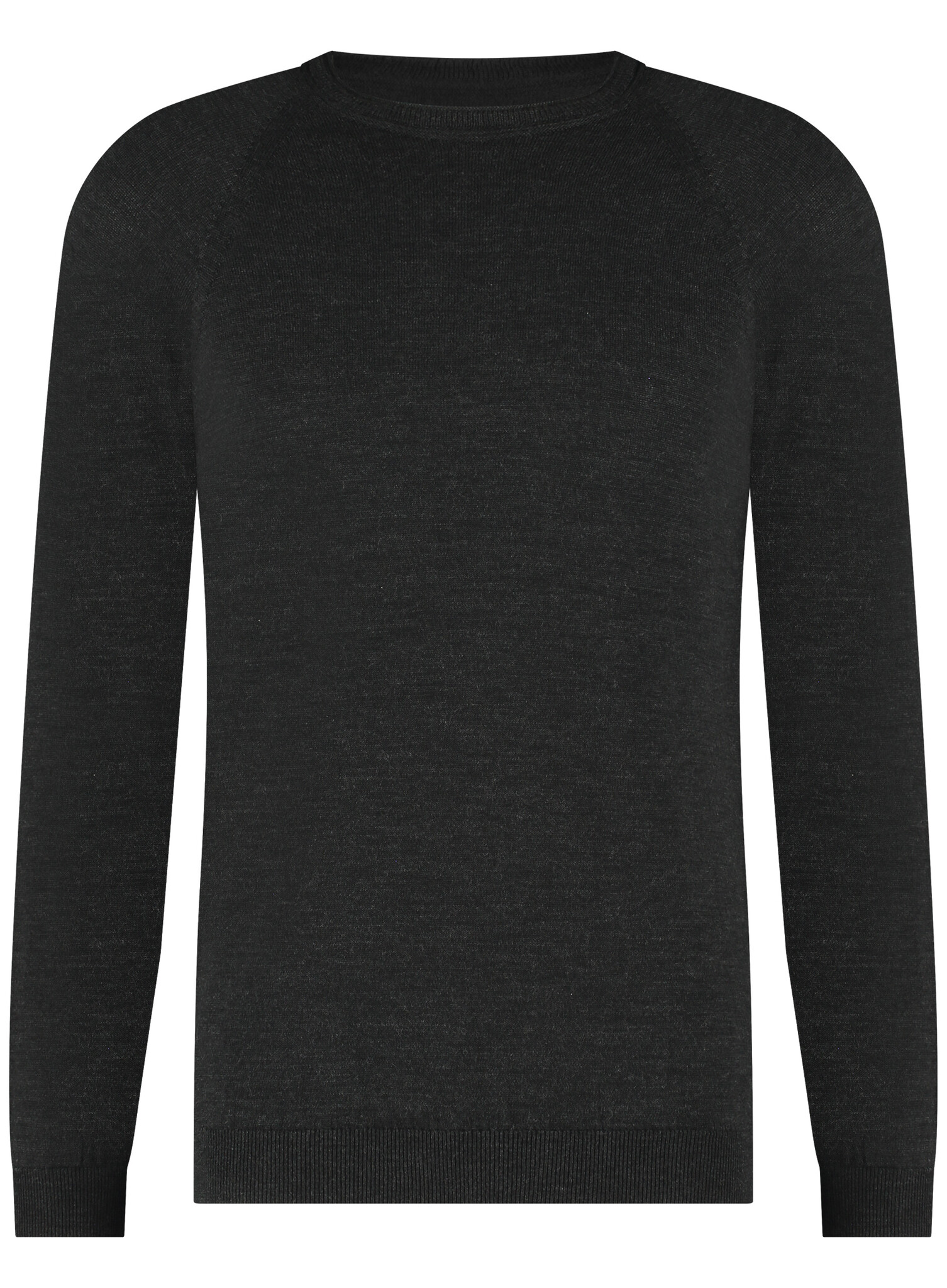 MEEDIN Meedin Ronde Hals Merino Zwart