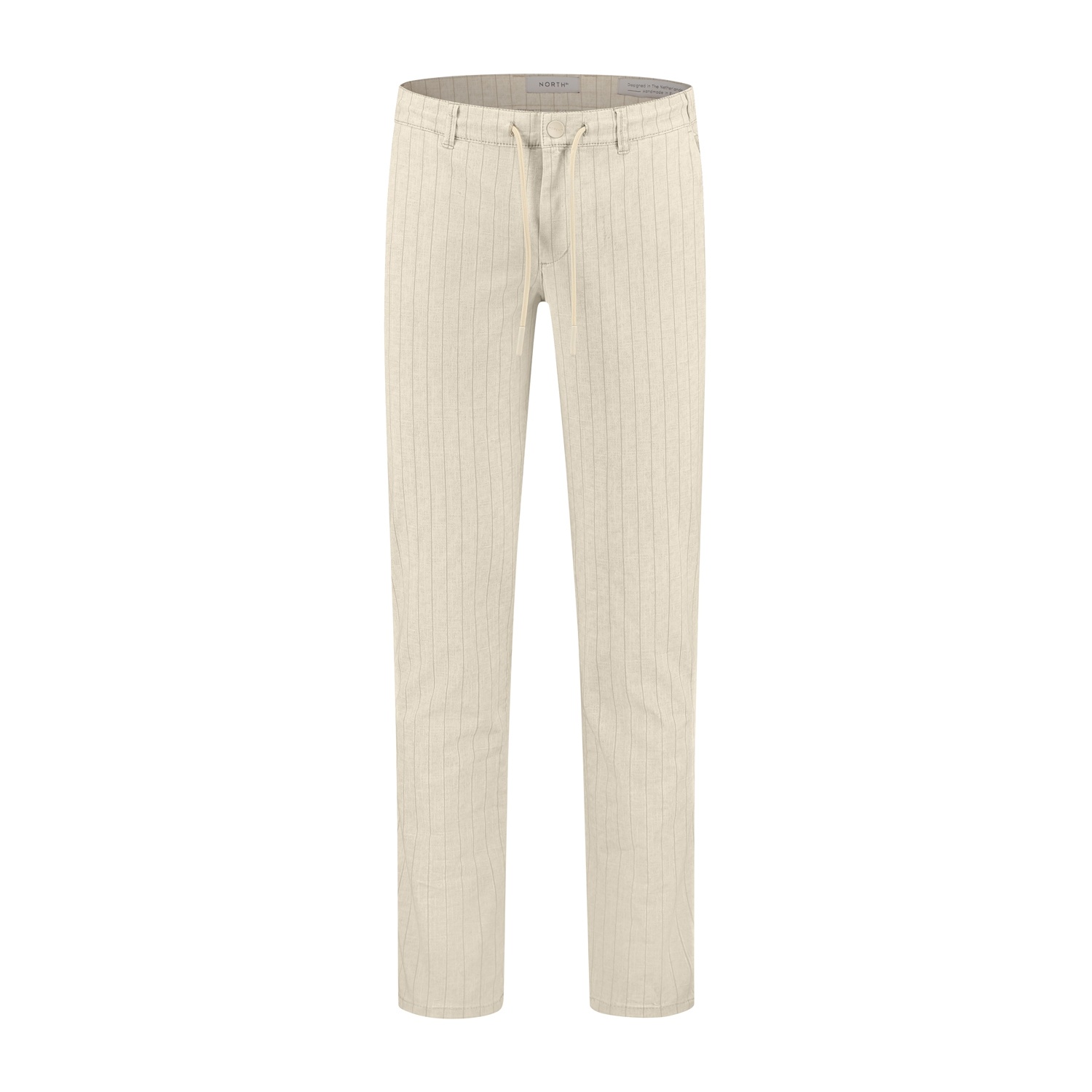 NORTH 84 Travel Pants Chino Beige Stripe