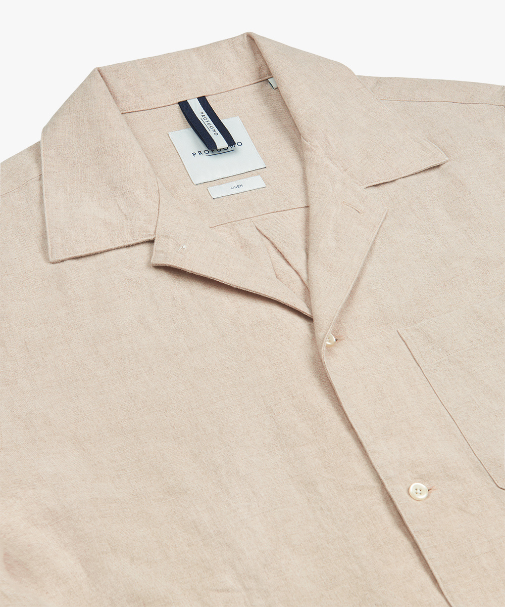 PROFUOMO Profuomo Linen Shirt Beige