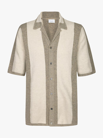 PROFUOMO Profuomo Polo Shirt Beige Stripe