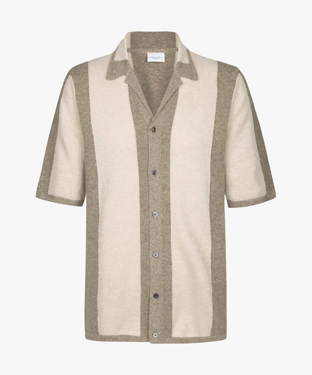 PROFUOMO Profuomo Polo Shirt Beige Stripe
