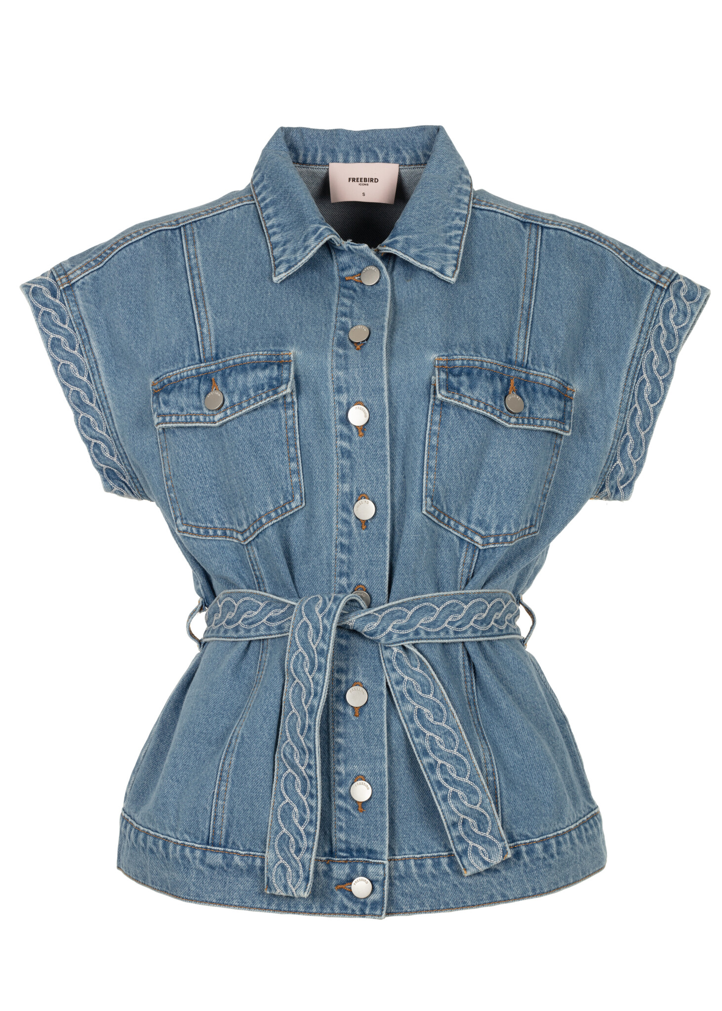 FREEBIRD Freebird gilet mid blue