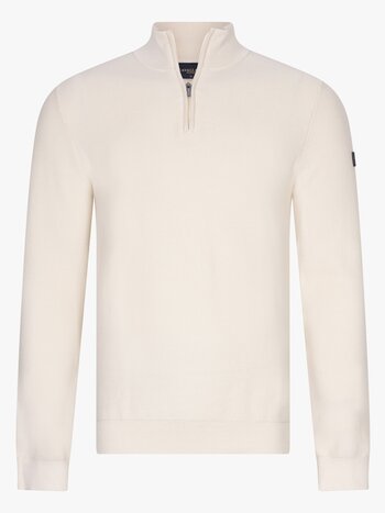 CAVALLARO Cavallaro half zip pullover off white