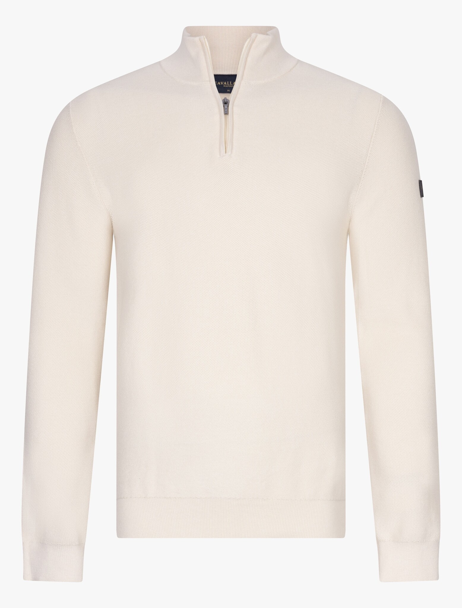 CAVALLARO Cavallaro half zip pullover off white