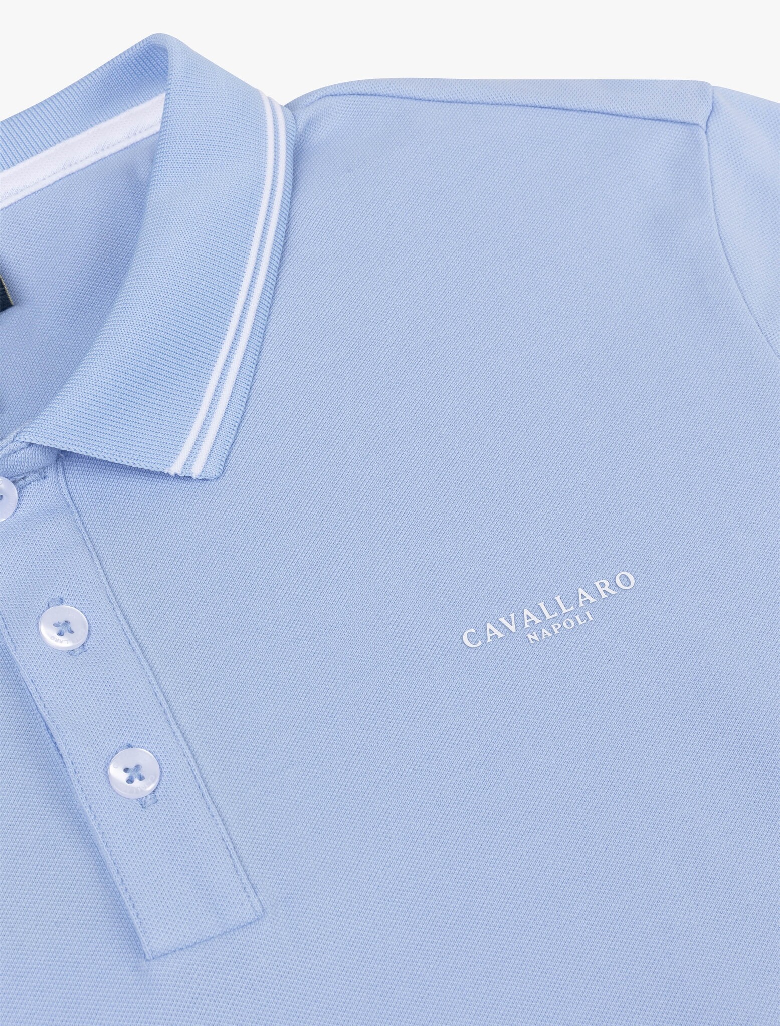 CAVALLARO Cavallaro Stripe polo light blue