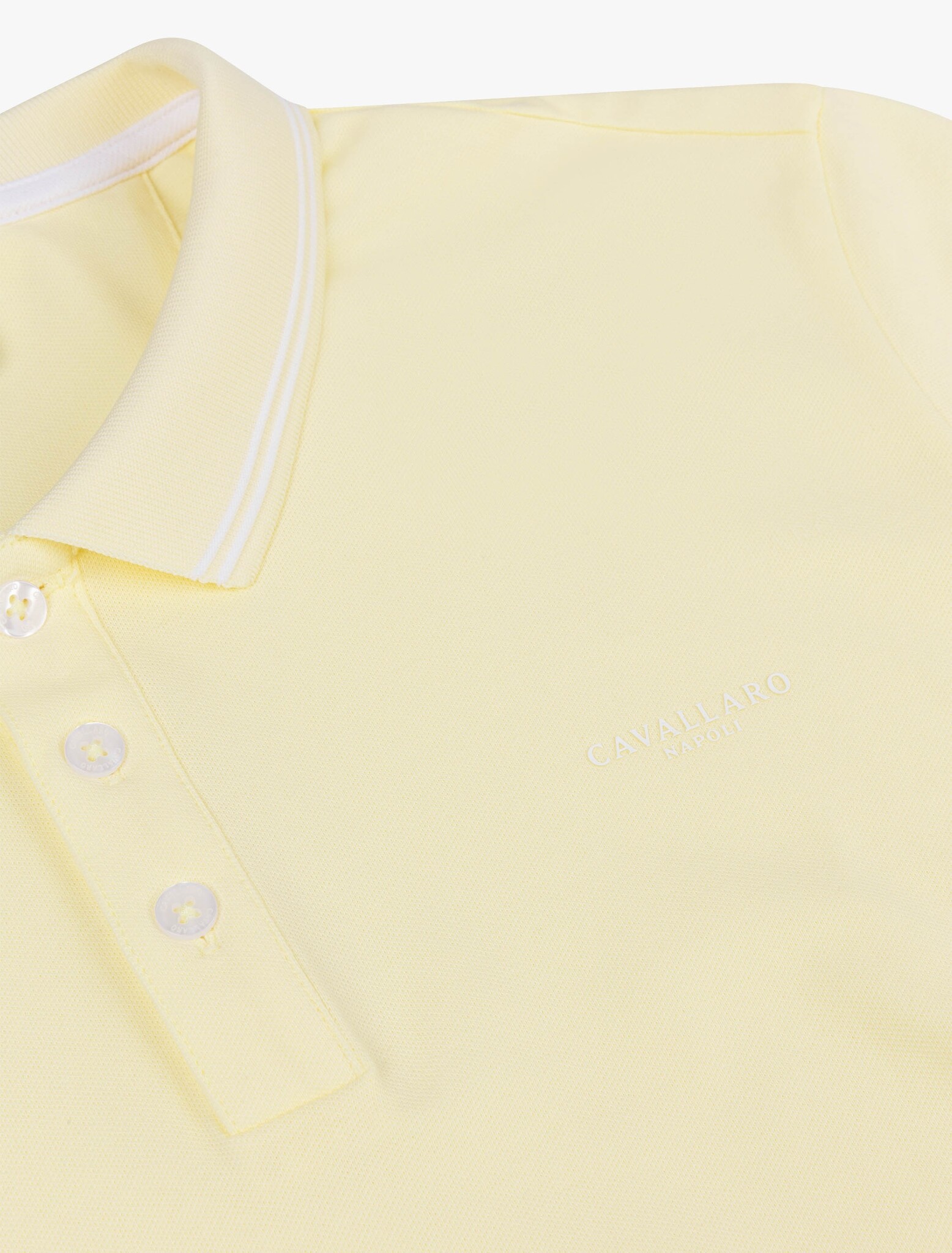 CAVALLARO Cavallaro Stripe  polo light yellow