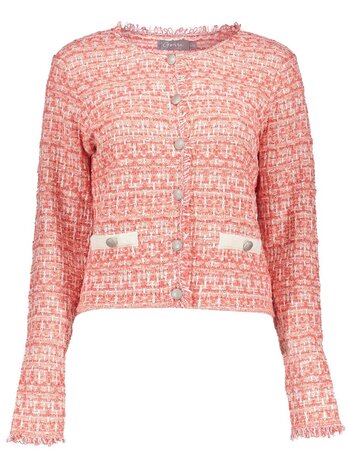 GEISHA 54010-10 Jacket knit coral/offwhite