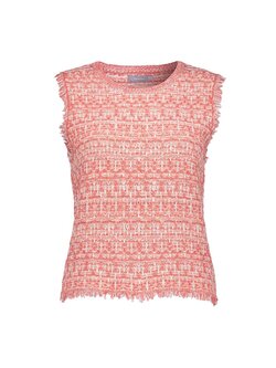 GEISHA 54011-10 Pull sleeveless coral/offwhite