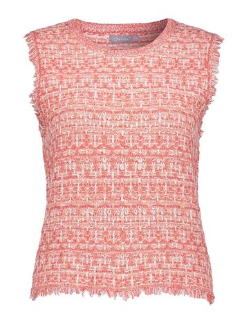GEISHA 54011-10 Pull sleeveless coral/offwhite