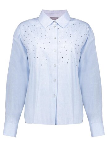 GEISHA 53120-47 Blouse rhinestones blue