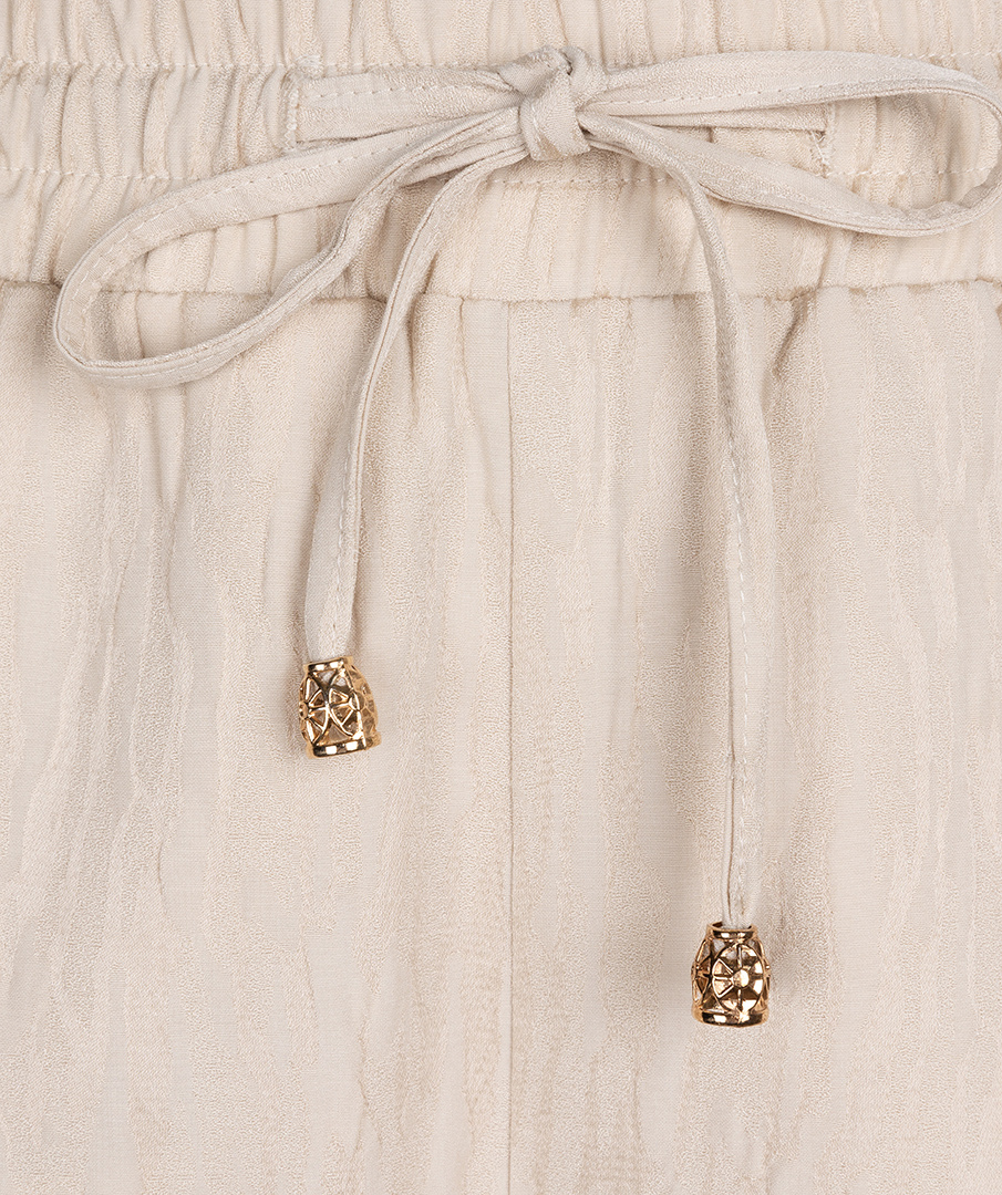 ESQUALO Esqualo Trousers wide jacquard sand