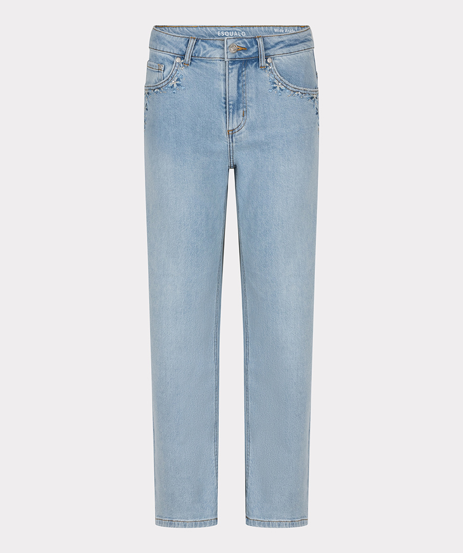 ESQUALO Esqualo Trousers embroidery jeans blue