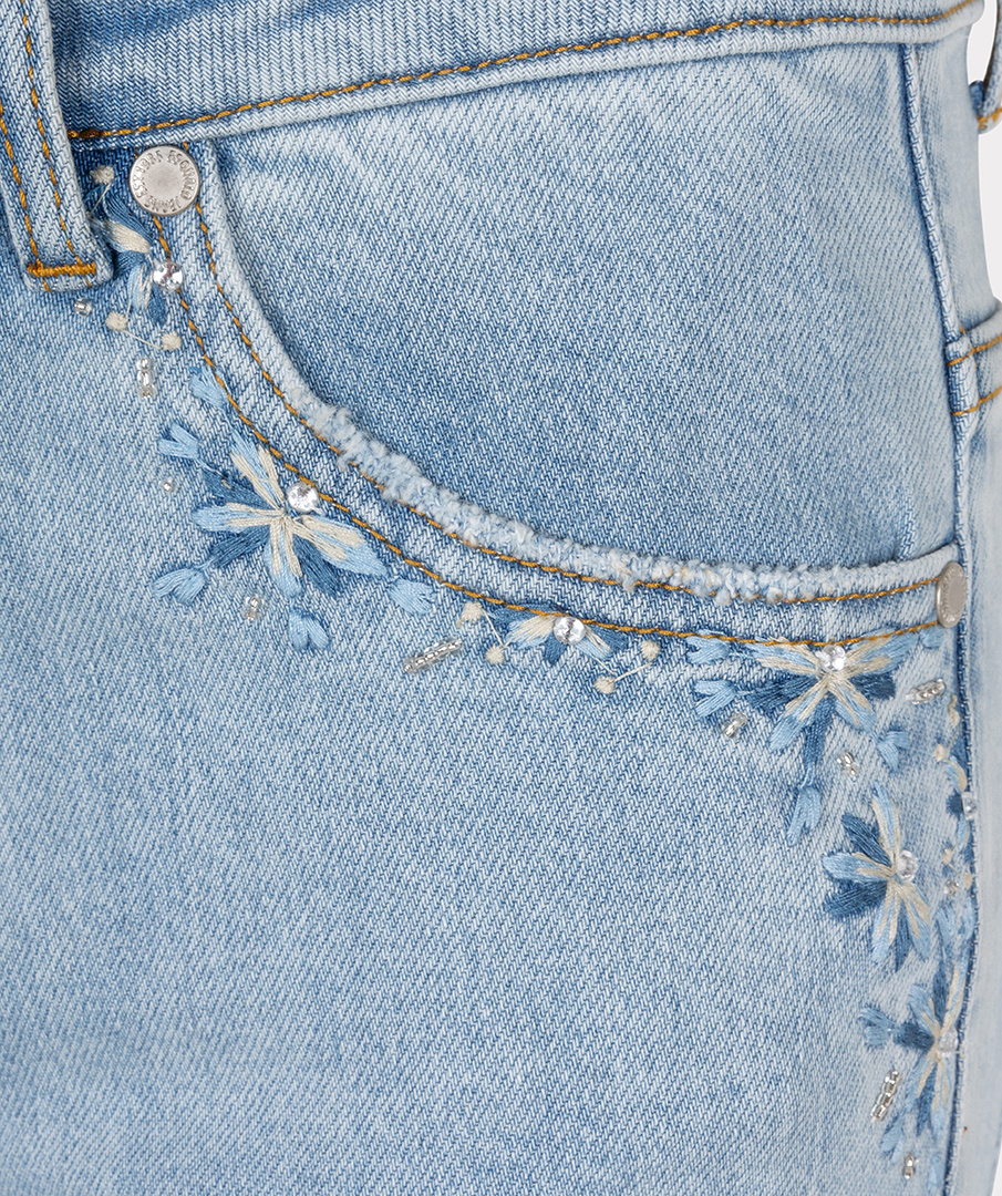 ESQUALO Esqualo Trousers embroidery jeans blue