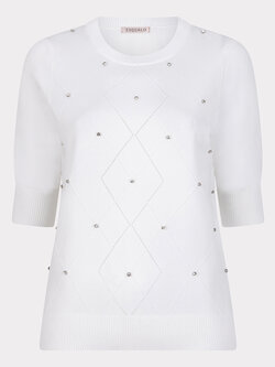 ESQUALO Esqualo Sweater knit embellishment off white