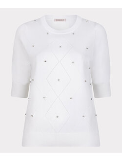 ESQUALO Esqualo Sweater knit embellishment off white