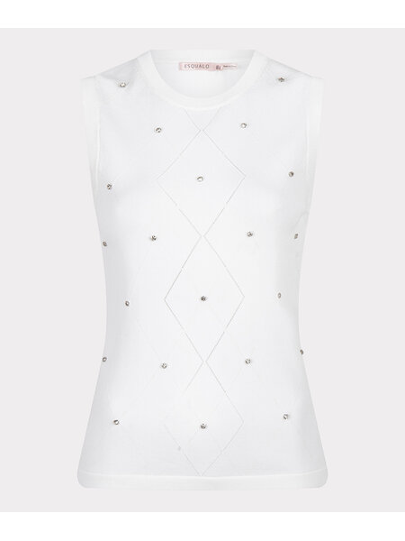 ESQUALO Esquslo Sweater knit embellishment off white